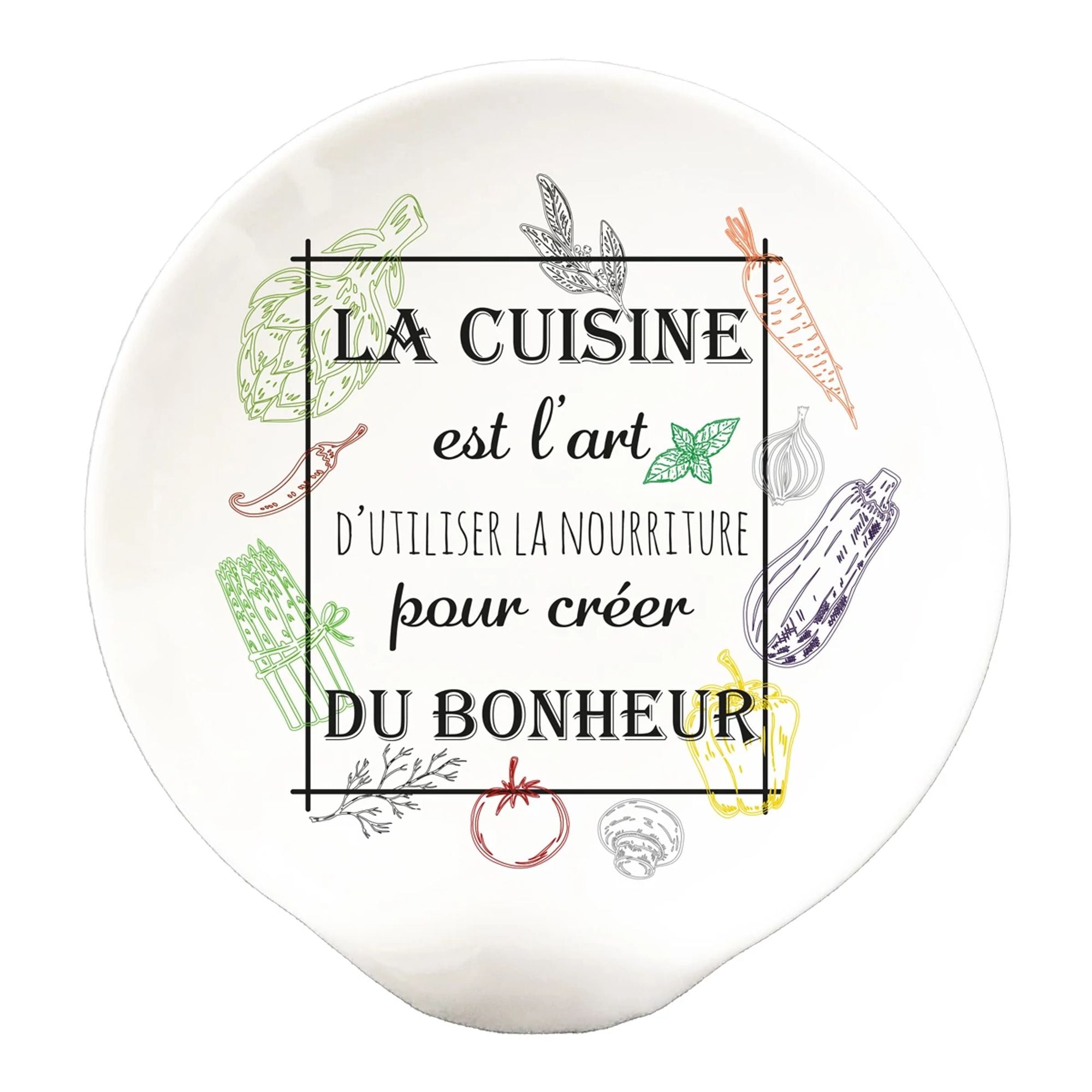 Grandma Is The Greatest Ceramic Spoon Rest With Bird Illustrations - Kitchen Countertop Utensil Holder, 10x3.5x1 Inches