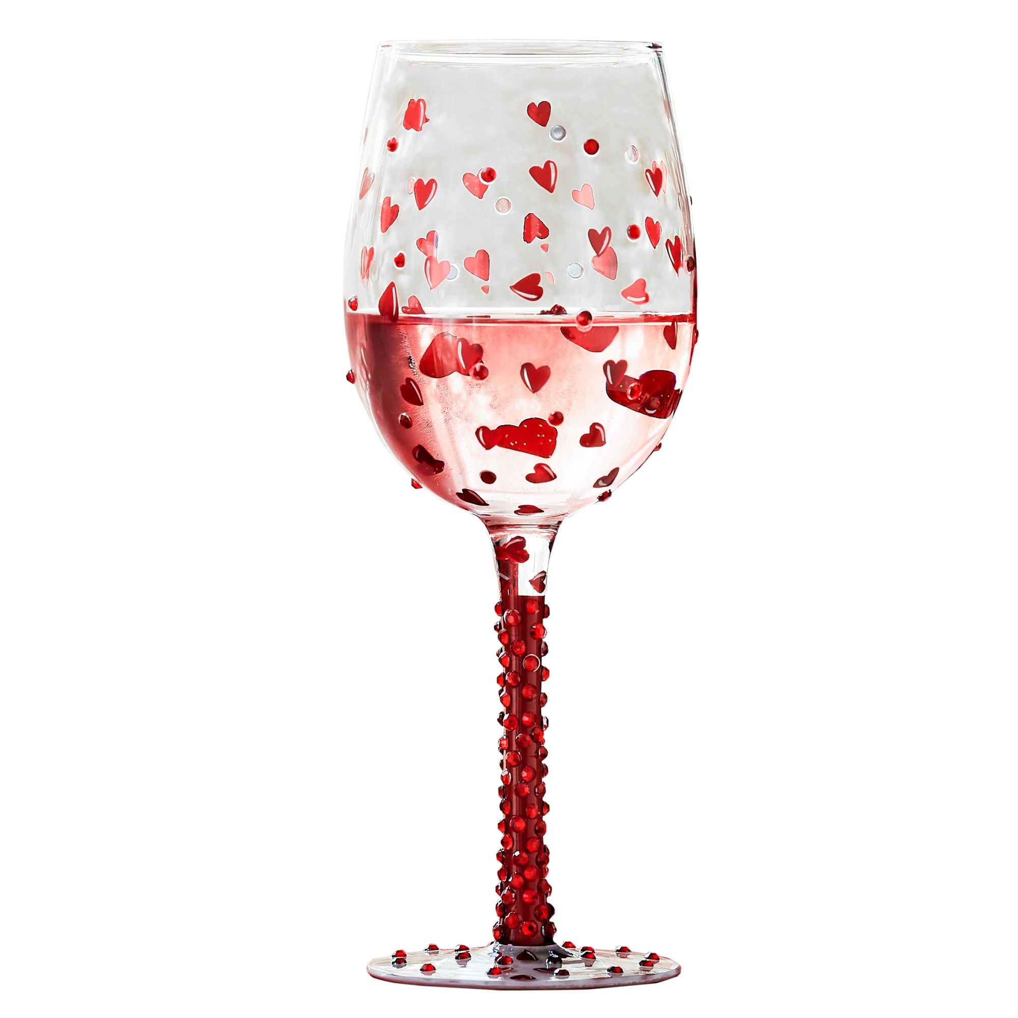 Verre à Vin Lolita BFF - Verre Décoré Main, Pailleté, Multicolore - Neuf