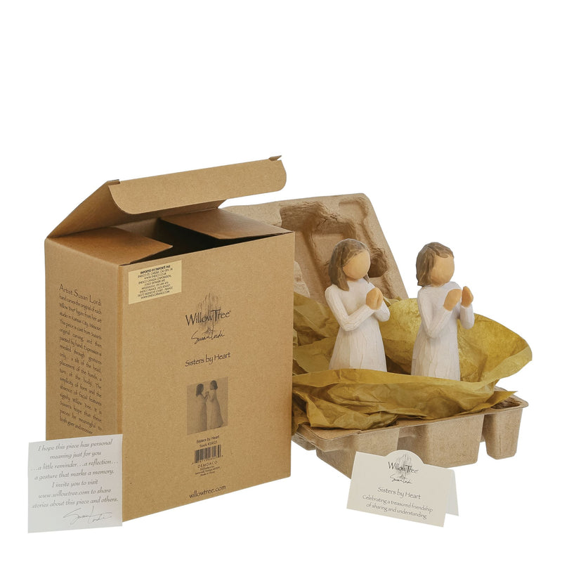Figurine Sœurs de coeur - Willow Tree - <i>Célébrer une amitié précieuse de partage et de compréhension</i>