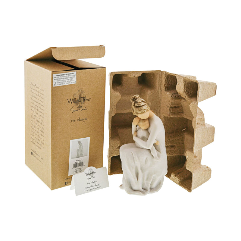 Figurine Pour toujours - Willow Tree - <i>Maintenant et pour toujours, je te porte dans mon coeur</i>