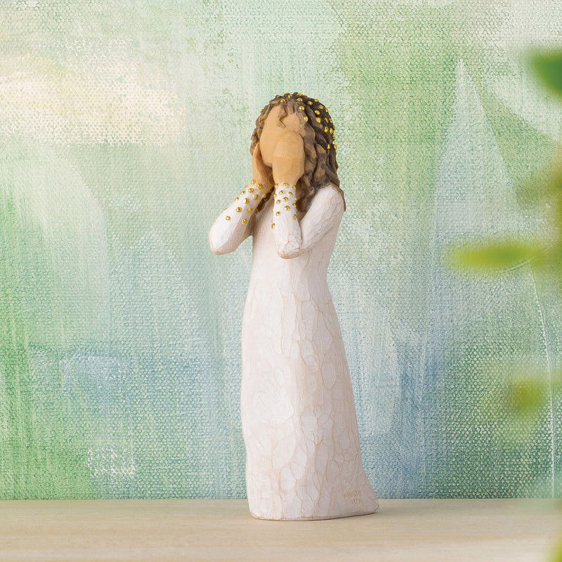 Figurine Petit Ange de Noël - Willow Tree - <i>Admiration et émerveillement</i>