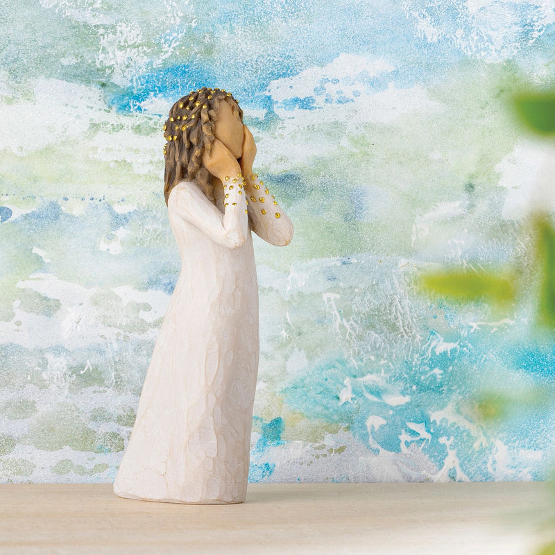 Figurine Petit Ange de Noël - Willow Tree - <i>Admiration et émerveillement</i>
