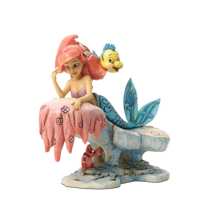 Figurine Ariel sur un Rocher - Disney Traditions