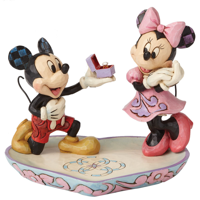 Figurine Mickey et Minnie fiançailles - Disney Traditions