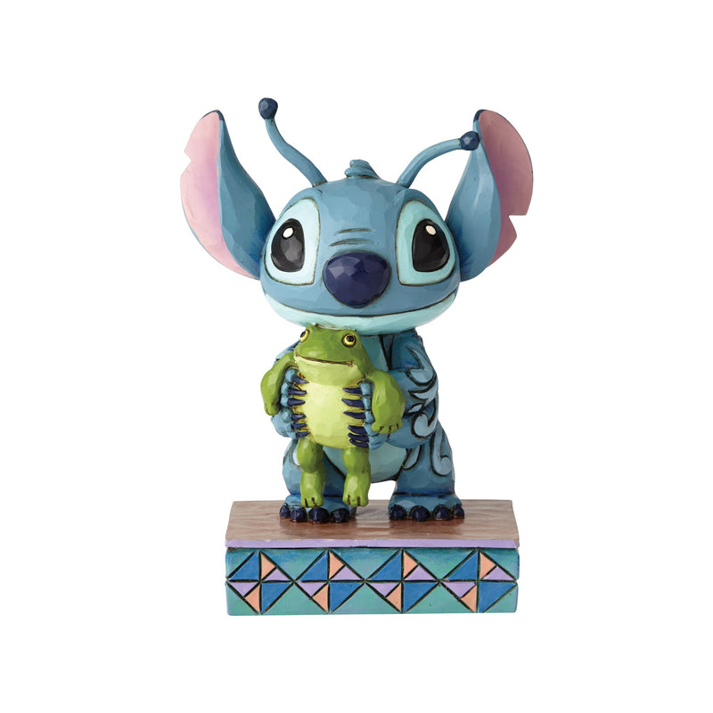 Figurine Stitch et une grenouille - Disney Traditions