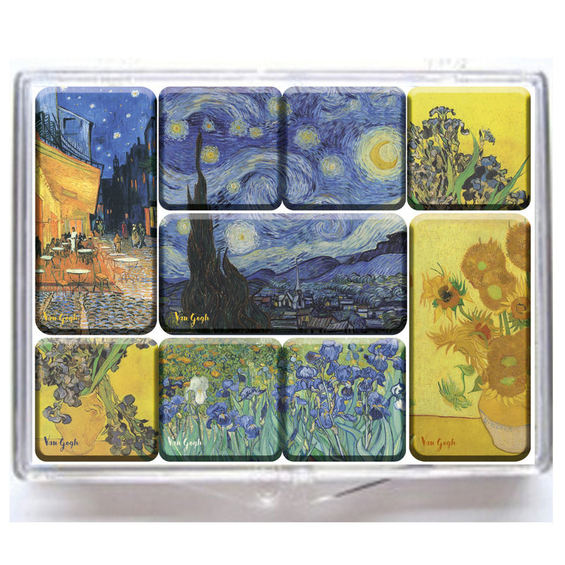 Set de 9 Magnets epoxy assortis - Van Gogh