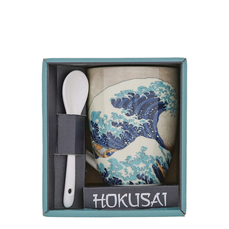 Mug avec cuillère La Vague - Hokusai