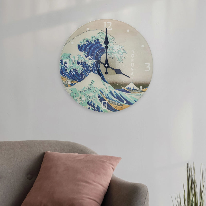 Horloge Verre La Vague - Hokusai