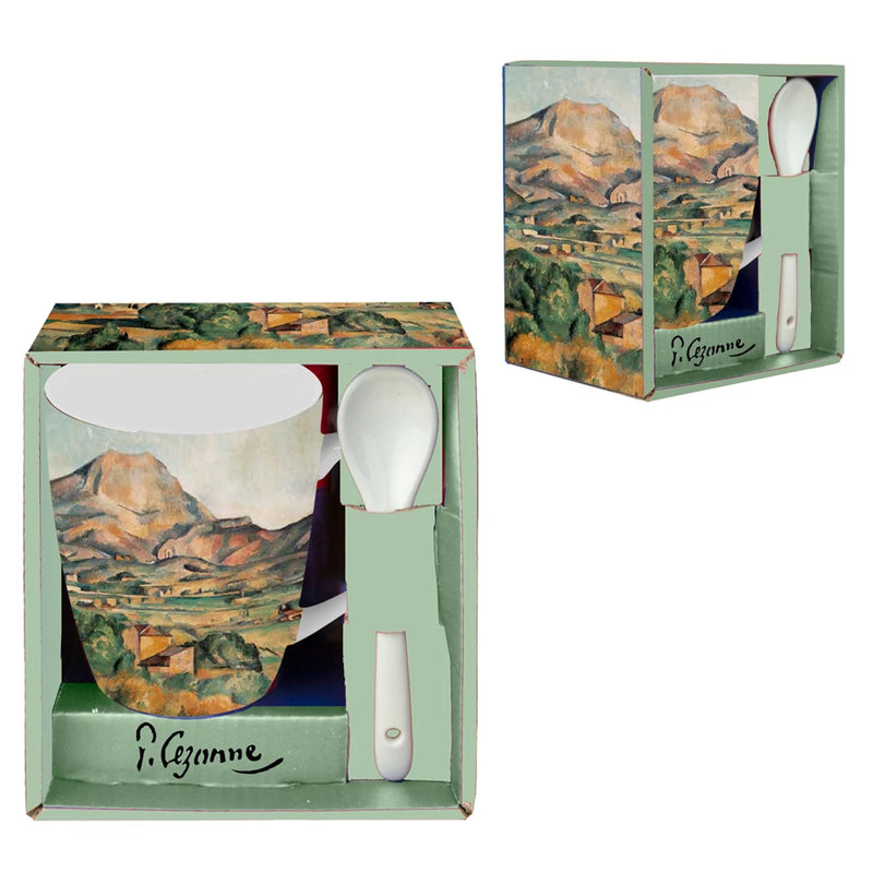 Mug avec cuillère La Montagne Sainte Victoire - Cézanne