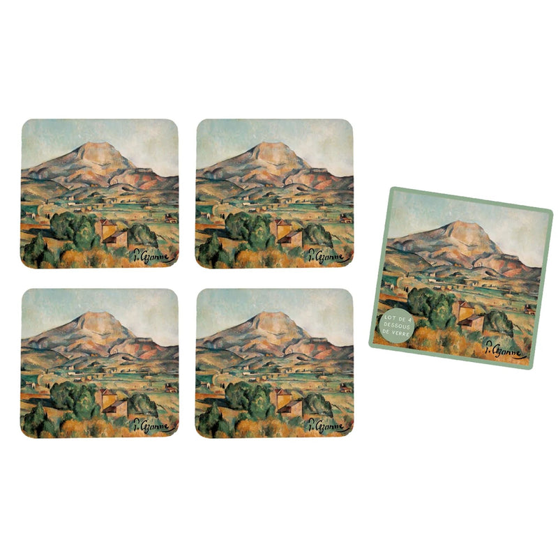 Set de 4 sous-verres La Montagne Ste Victoire  - Cézanne