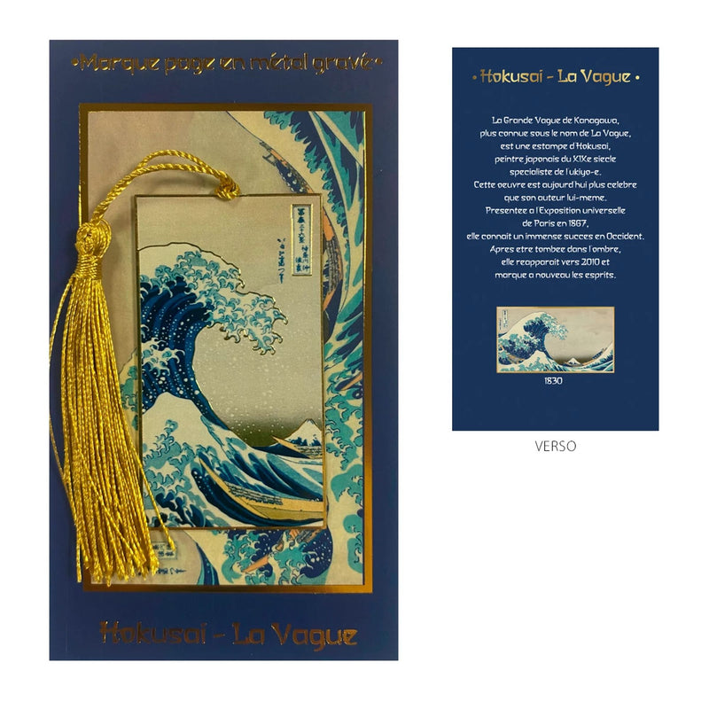 Marque-page métal La Vague - Hokusai
