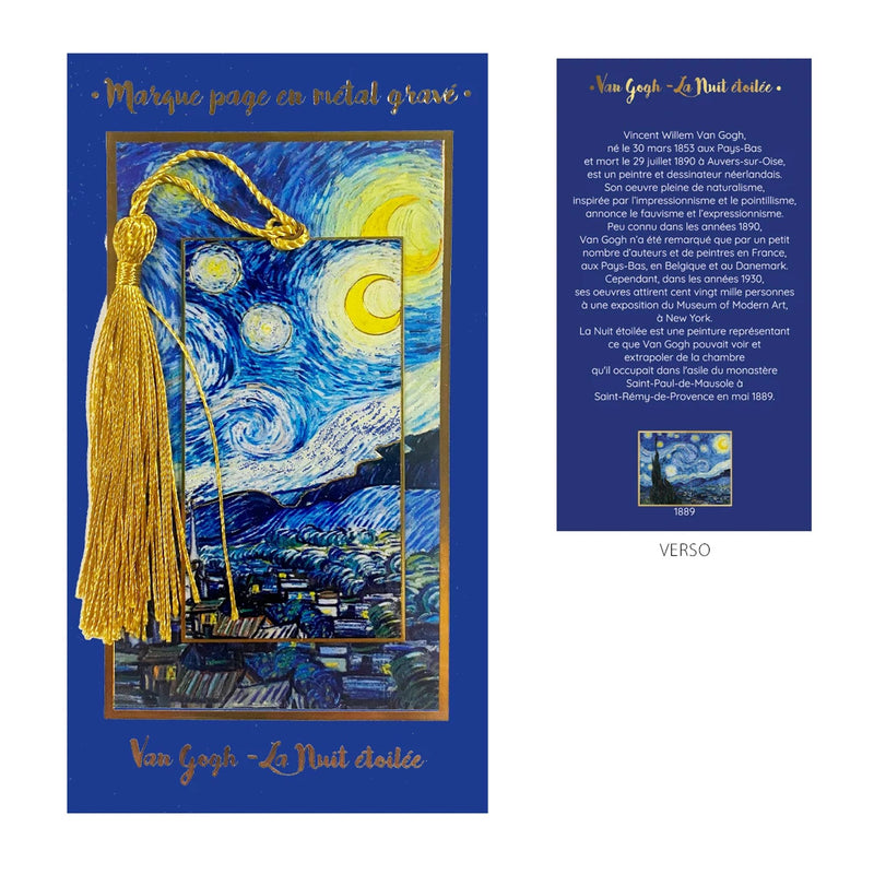 Marque-page métal Nuit Étoilée - Van Gogh