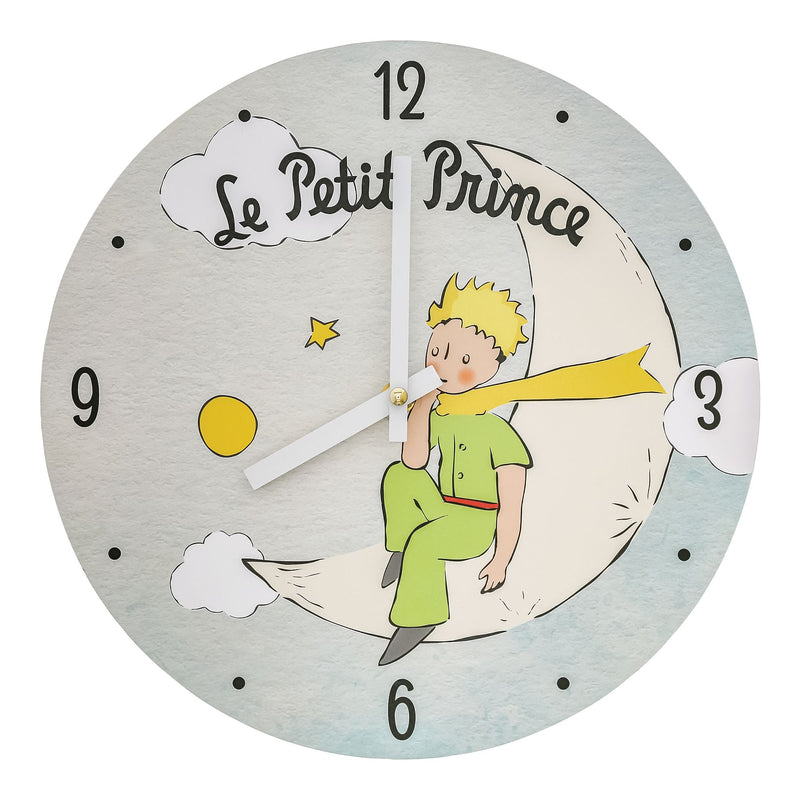 Horloge bois Lune - Le Petit Prince