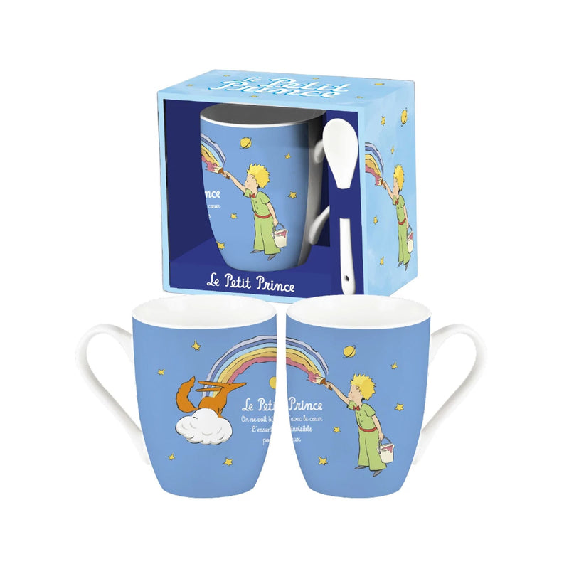 Tasse avec cuillère Arc-en-ciel Bleu - Le Petit Prince