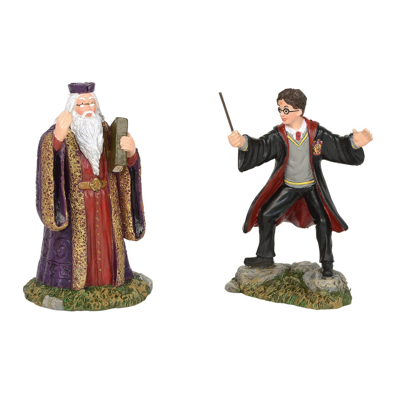 Assortiment de 2 figurines Harry et Dumbledore - Harry Potter village