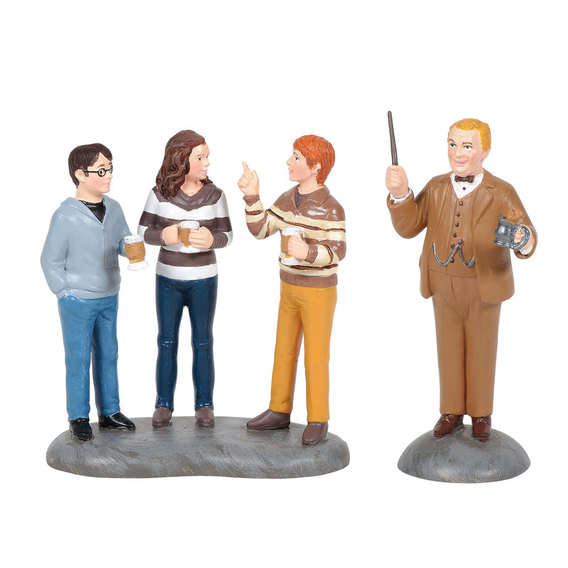 Figurines Professeur Slughorn et ses étudiants - Harry Potter village