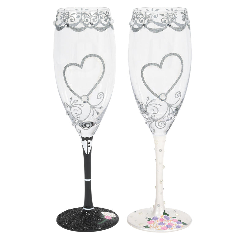 Assortiment de 2 verres à Champagne Mr & Mme - Lolita