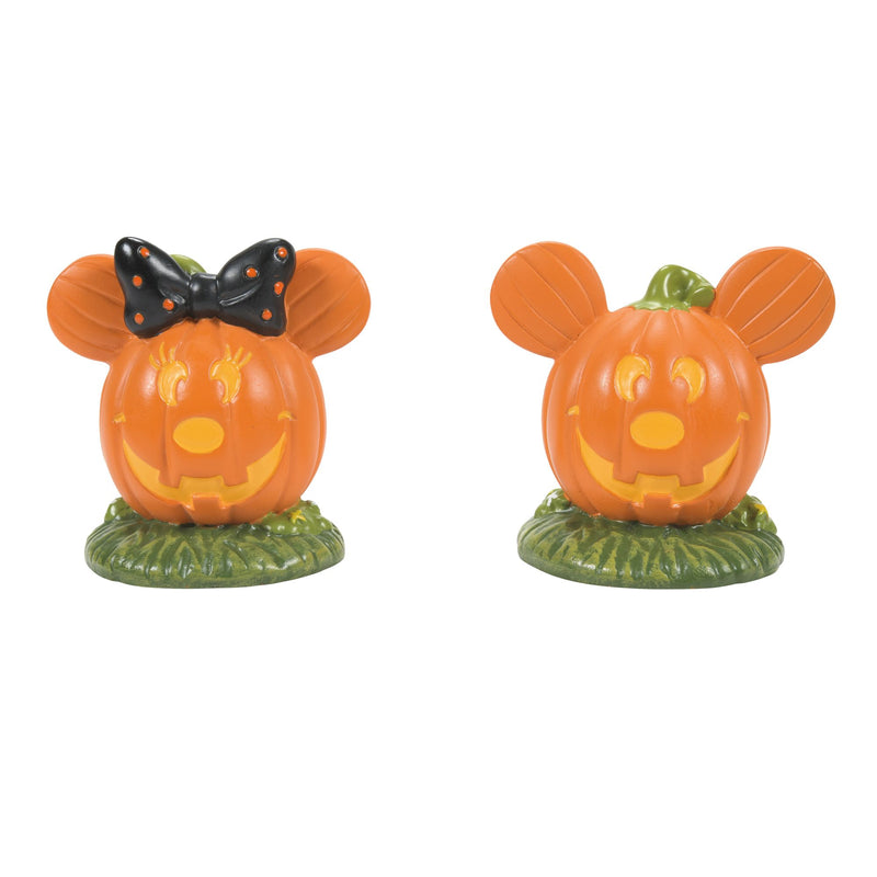 Set de 2 Citrouilles Mickey et Minnie - Halloween Disney Village