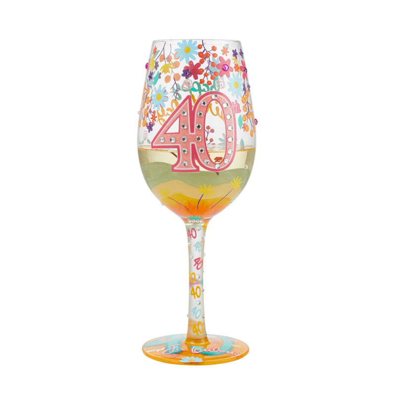 Verre à vin Anniversaire 40 ans - Lolita