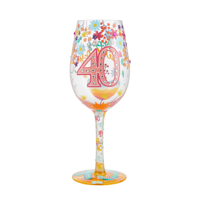 Verre à vin Anniversaire 40 ans - Lolita