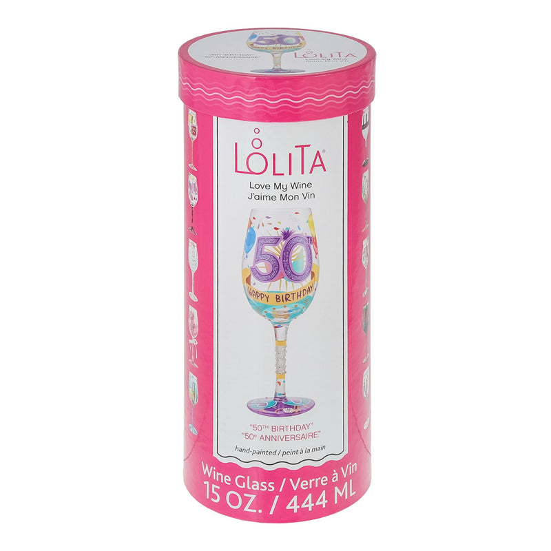 Verre à vin Anniversaire 50 ans - Lolita