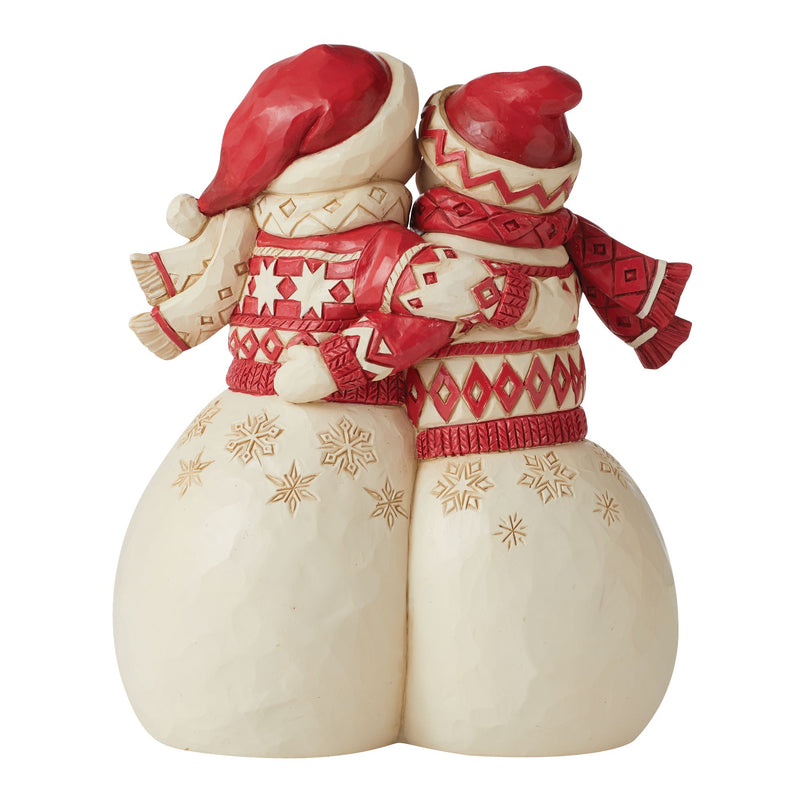 Figurine couple de Bonhommes de neige - Heartwood Creek