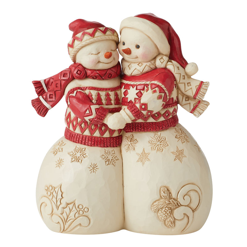 Figurine couple de Bonhommes de neige - Heartwood Creek