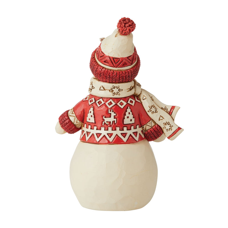 Figurine Bonhomme de neige Pull de Noël - Heartwood Creek