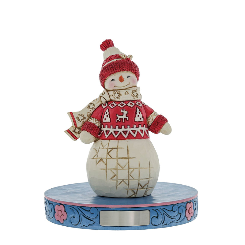 Figurine Bonhomme de neige Pull de Noël - Heartwood Creek