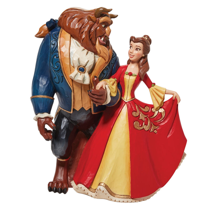 Figurine La Belle et la Bête Noël Enchanté - Disney Traditions