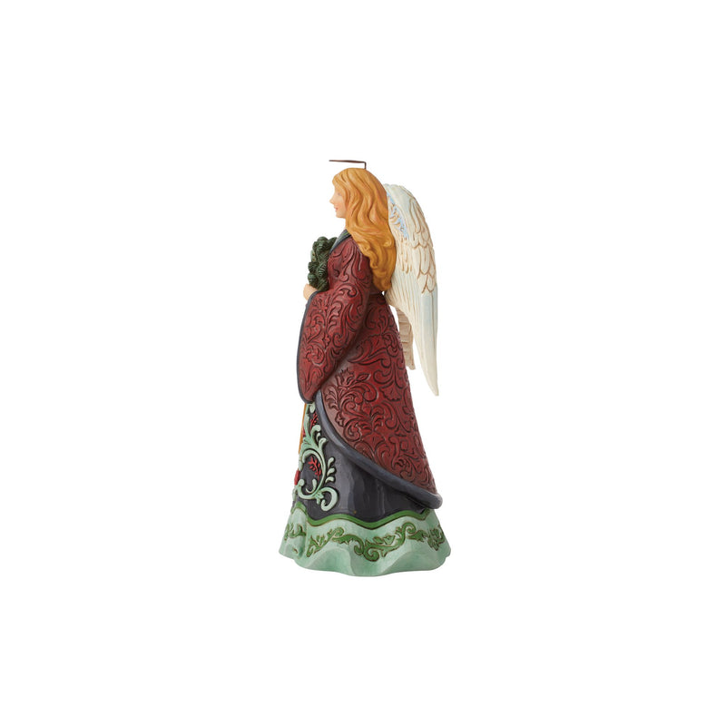 Figurine Ange avec Couronne de Noël - Heartwood Creek