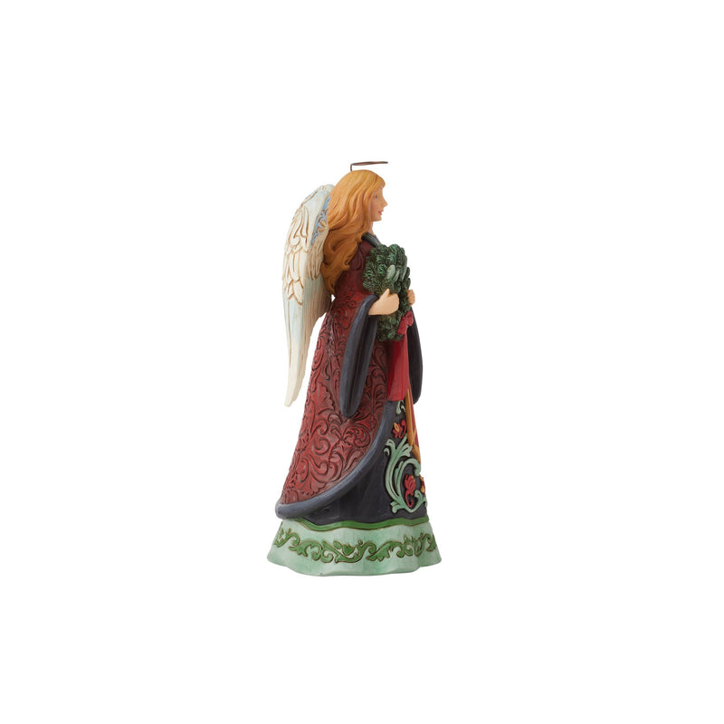 Figurine Ange avec Couronne de Noël - Heartwood Creek