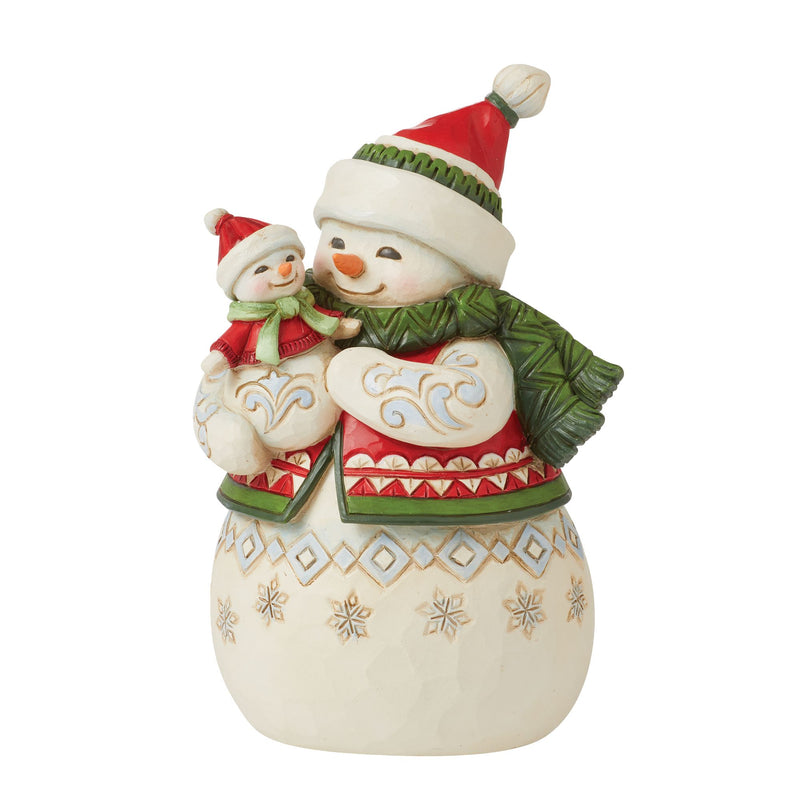 Figurine Bonhomme de neige avec bébé - Heartwood Creek