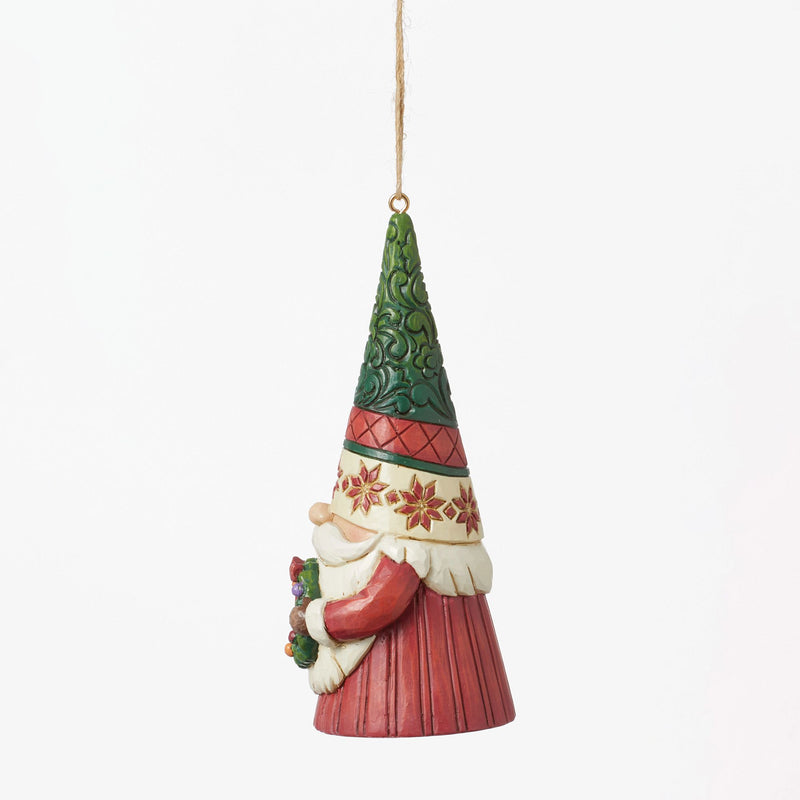 Suspension Gnome avec couronne de Noël - Heartwood Creek
