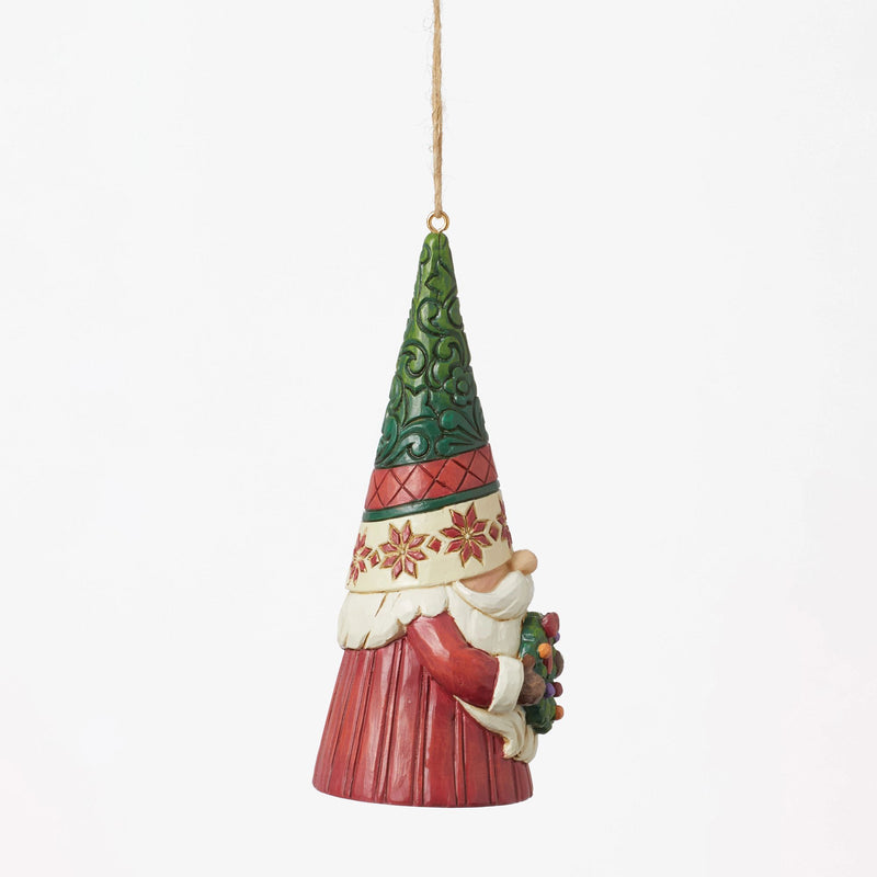 Suspension Gnome avec couronne de Noël - Heartwood Creek