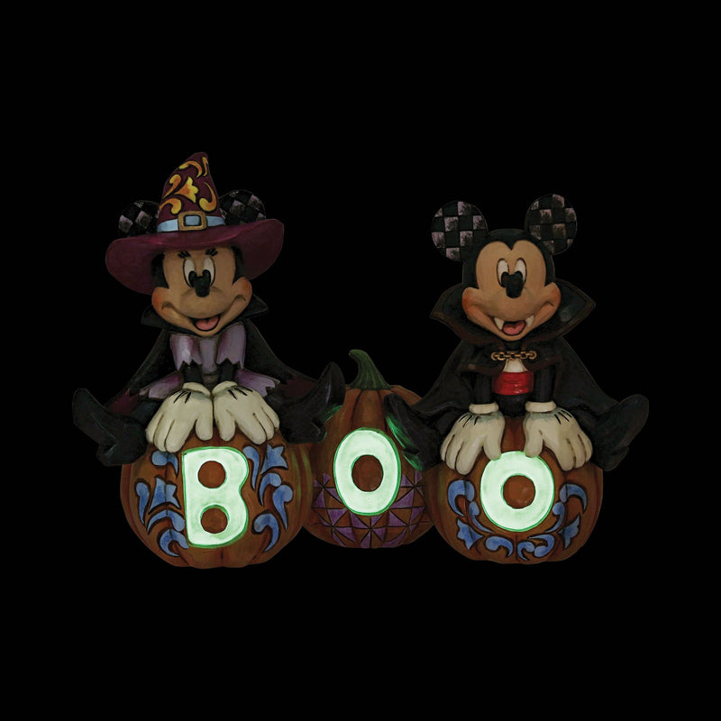 Figurine Mickey et Minnie Mouse Citrouilles Boo - Disney Traditions