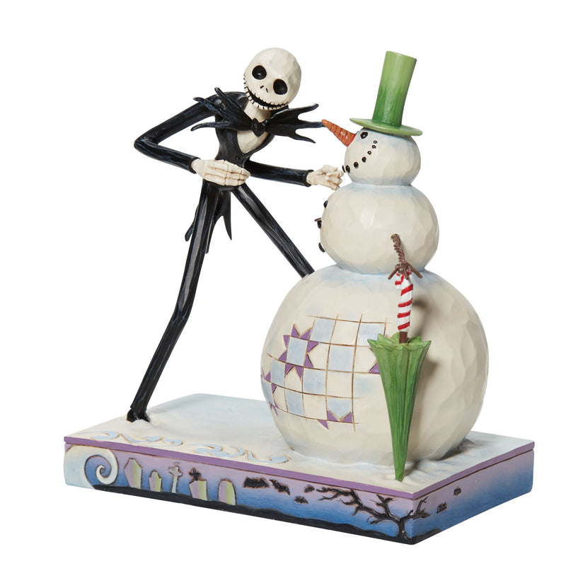 Figurine Jack découvrant un Bonhomme de neige - Disney Traditions