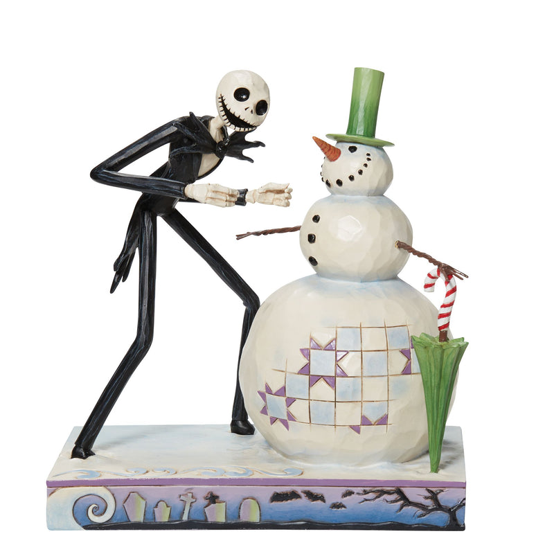 Figurine Jack découvrant un Bonhomme de neige - Disney Traditions