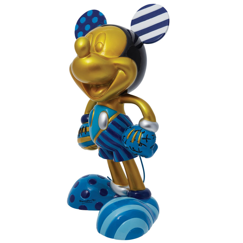 Figurine Mickey bleu et doré (Édition Limitée) - Disney by Britto