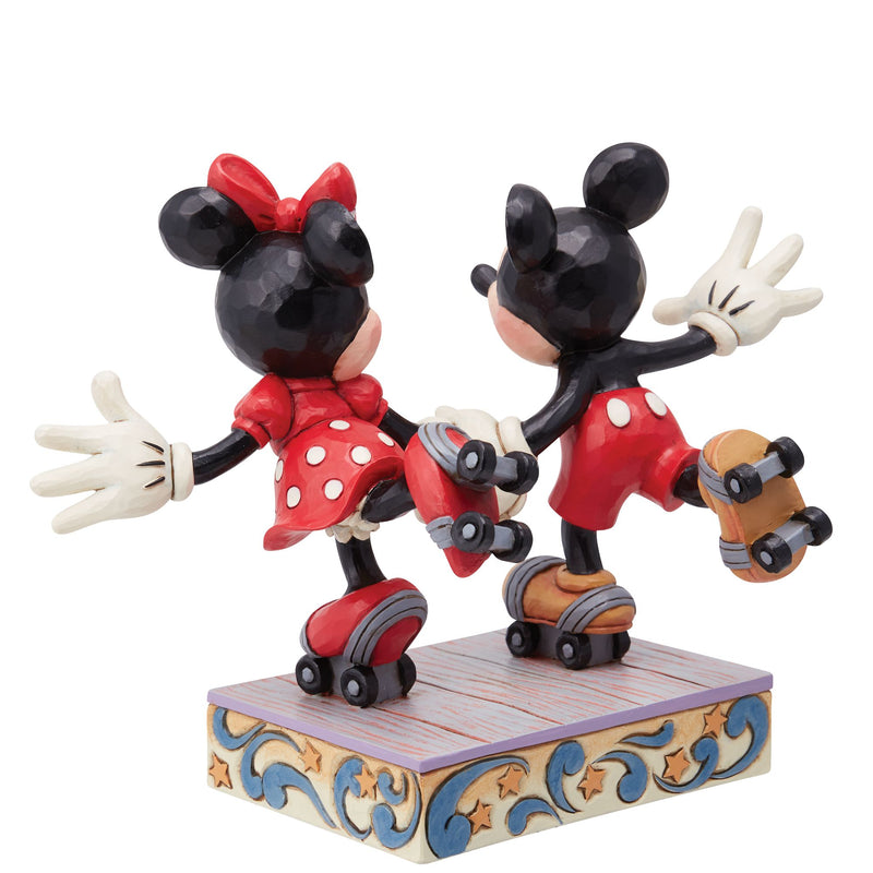 Figurine Mickey et Minnie en rollers - Disney Traditions