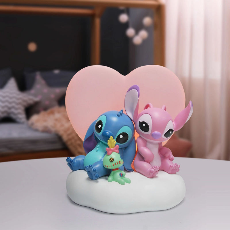 Figurine lumineuse Stitch & Angel Cœur  - Disney Grand Jester