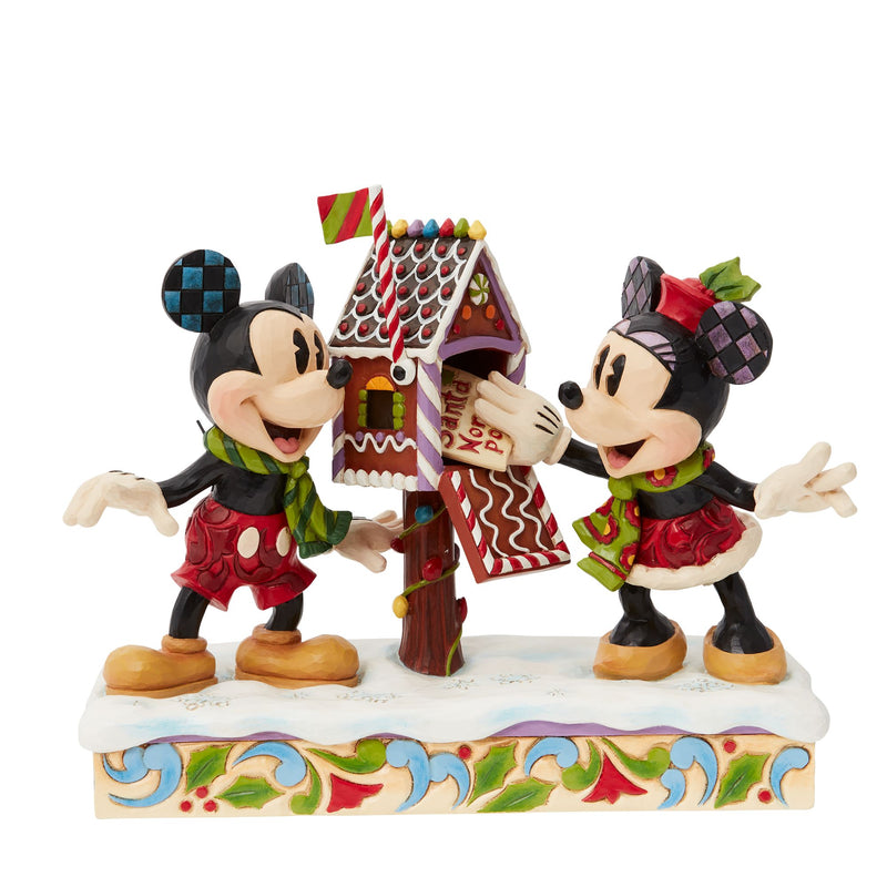 Figurine Mickey et Minnie Lettre de Noël - Disney Traditions
