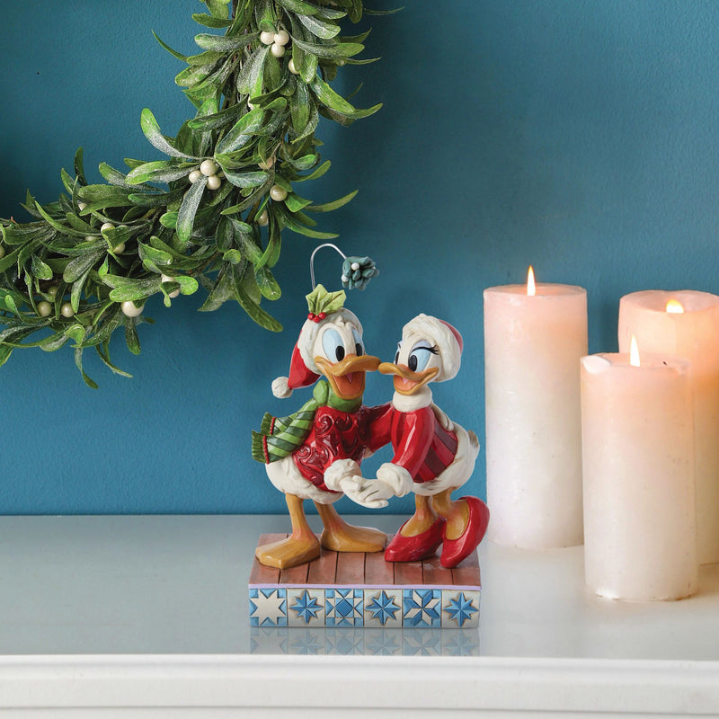 Figurine Donald et Daisy Gui de Noël - Disney Traditions