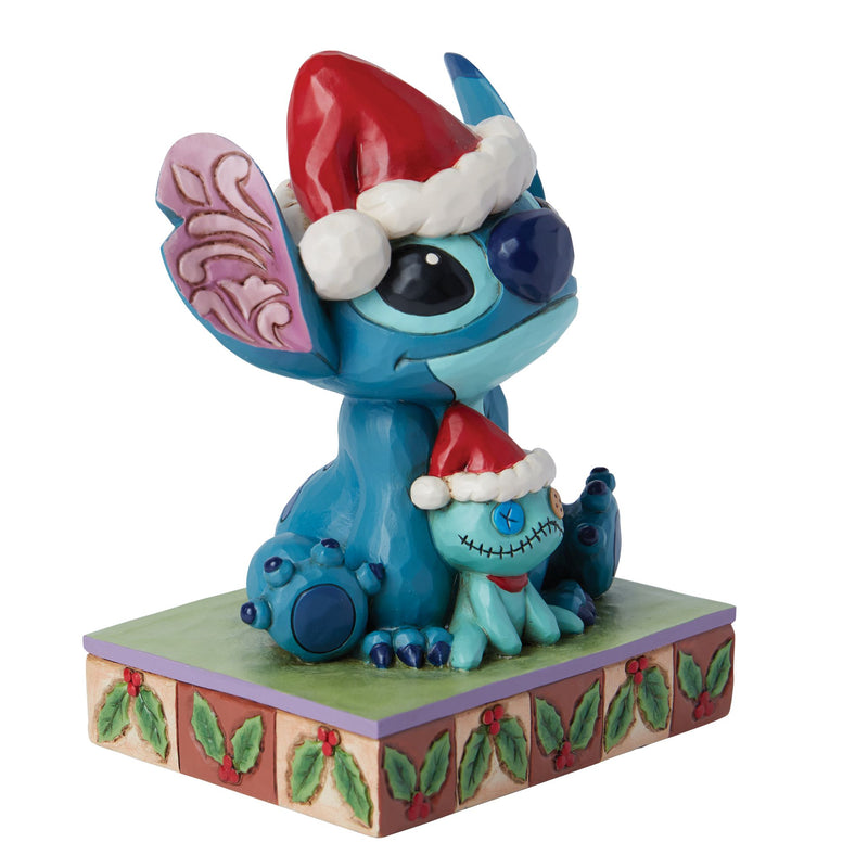 Figurine Stitch et Souillon Noël - Disney Traditions
