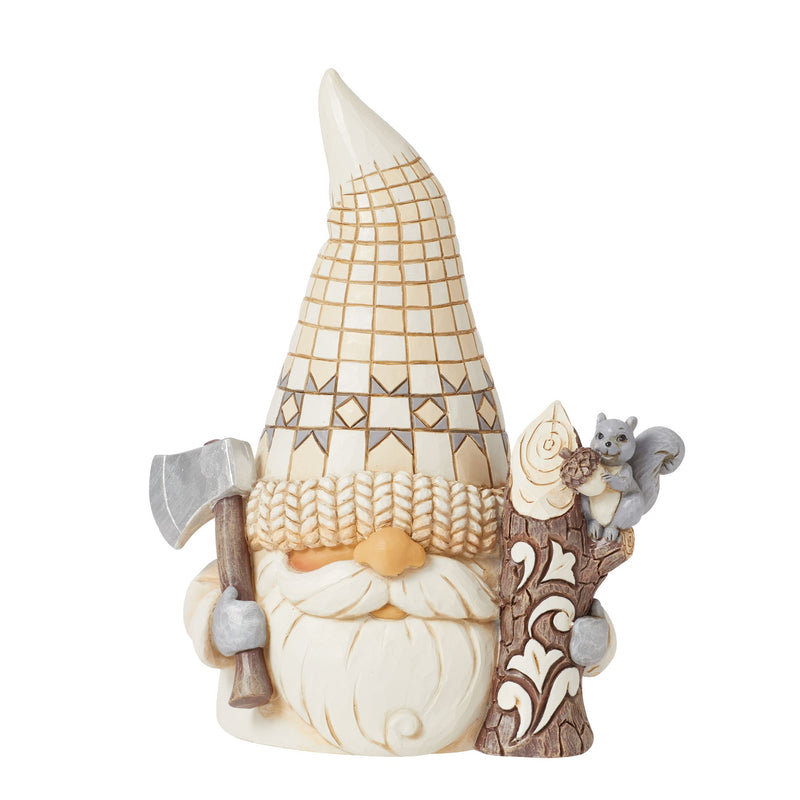 Figurine Gnome Bûcheron White Woodland - Heartwood Creek