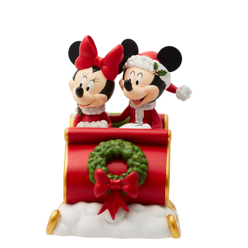 Figurine Mickey et Minnie Traîneau de Noël - Disney Showcase