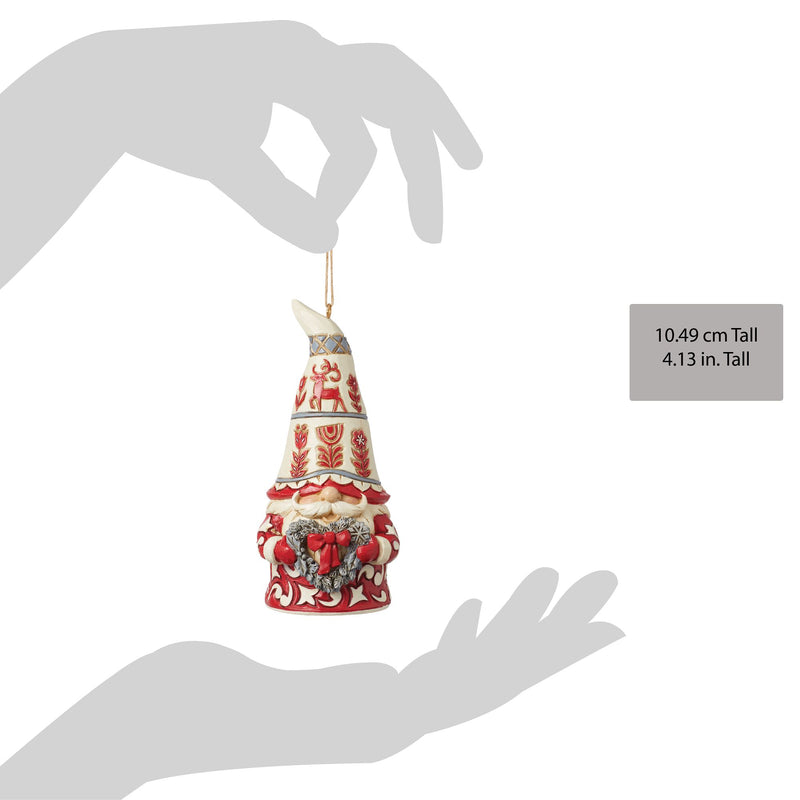 Suspension Gnome de Noël Guirlande Cœur Nordique - Heartwood Creek