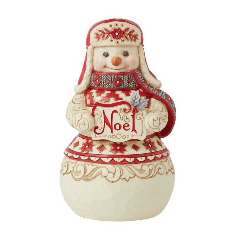Figurine Bonhomme de Neige Noël Nordique - Heartwood Creek