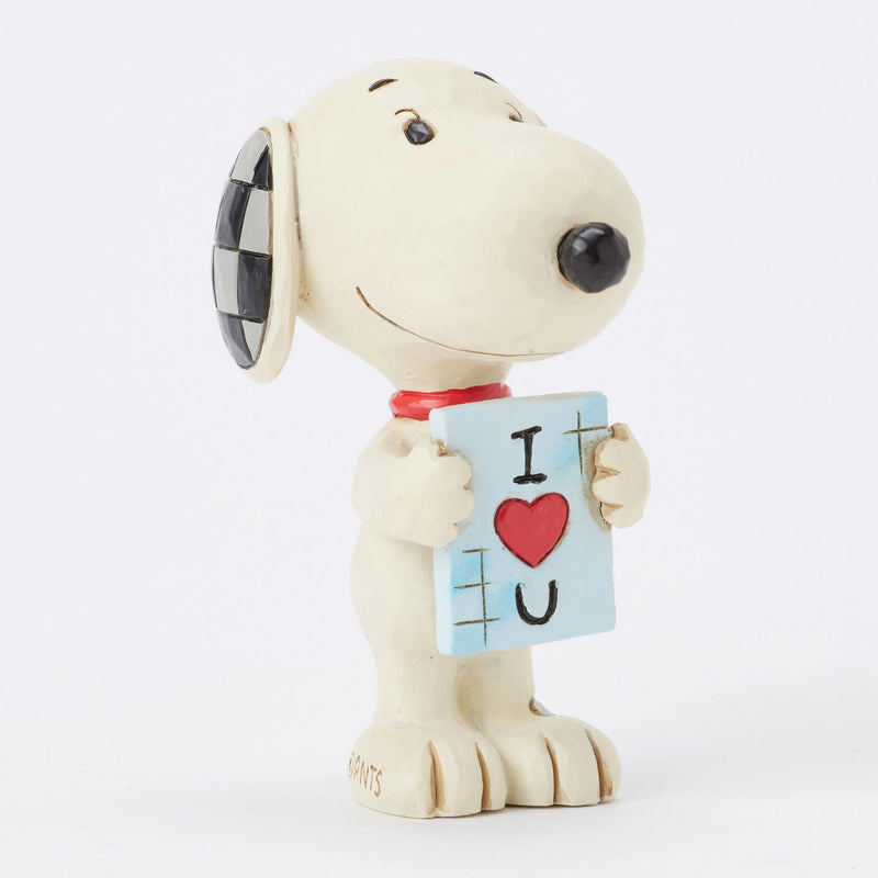 SNOOPY WITH SIGN I LOVE YOU MINI FIGURINE