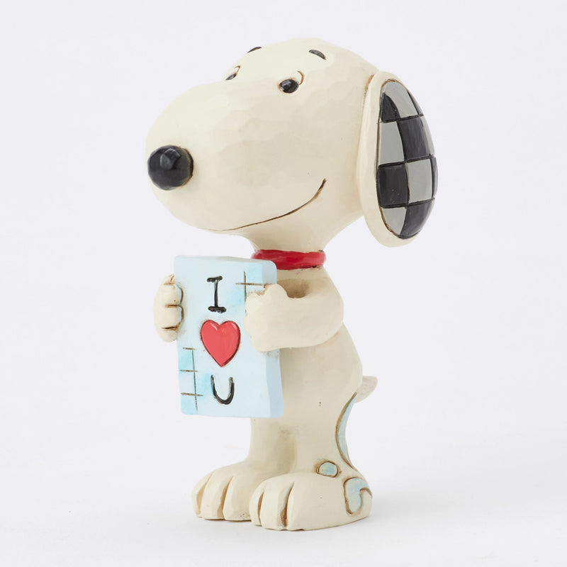 SNOOPY WITH SIGN I LOVE YOU MINI FIGURINE